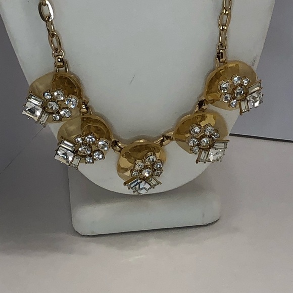 Chunky Modern Rhinestone Necklace JP155 - Picture 1 of 5